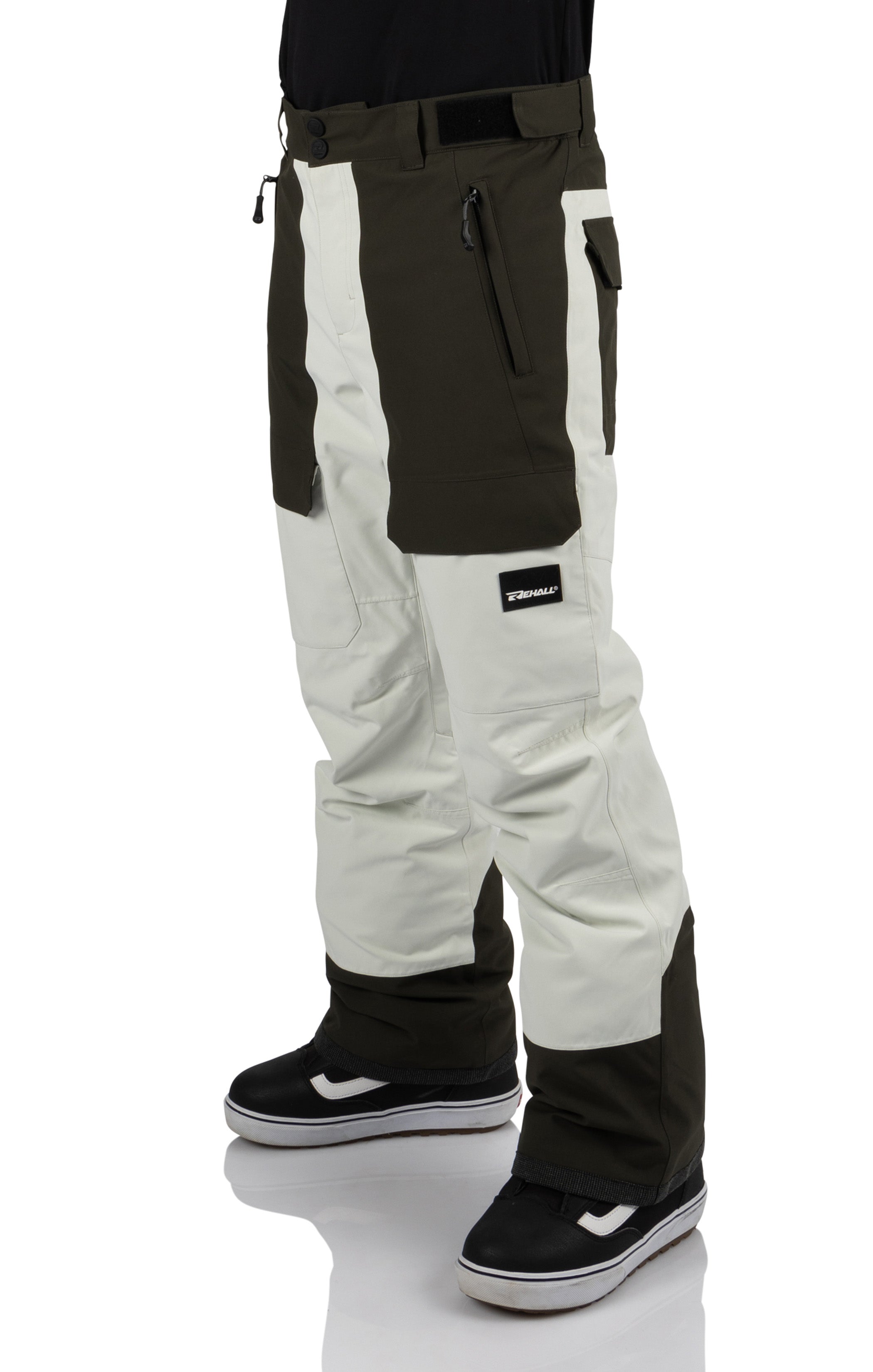 Snow Pants Mens Grey Ski Salopettes Rehall RINNES-R Men's Ski