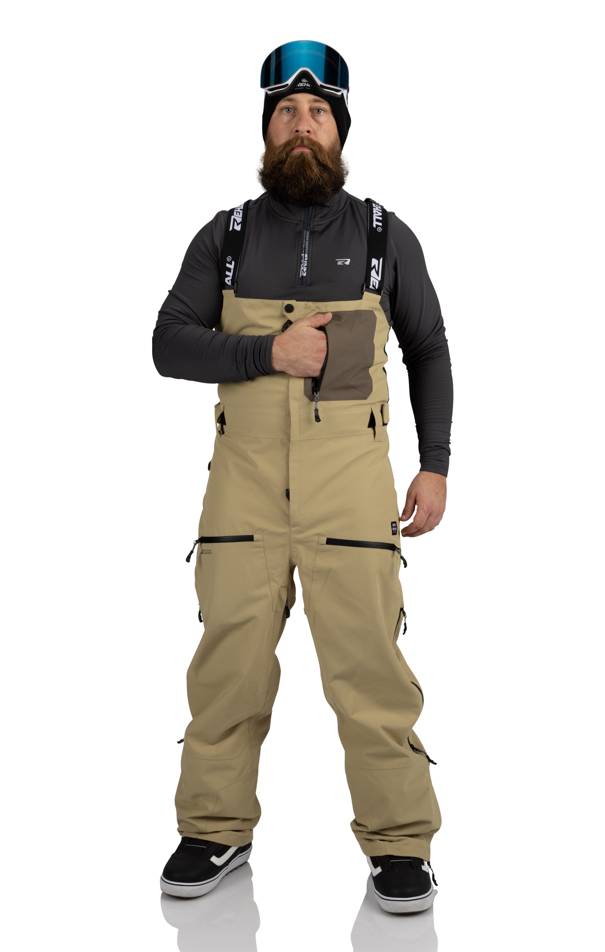 Men Ski Pants Alpine Swiss Men's Insulated Snow Bib Overalls