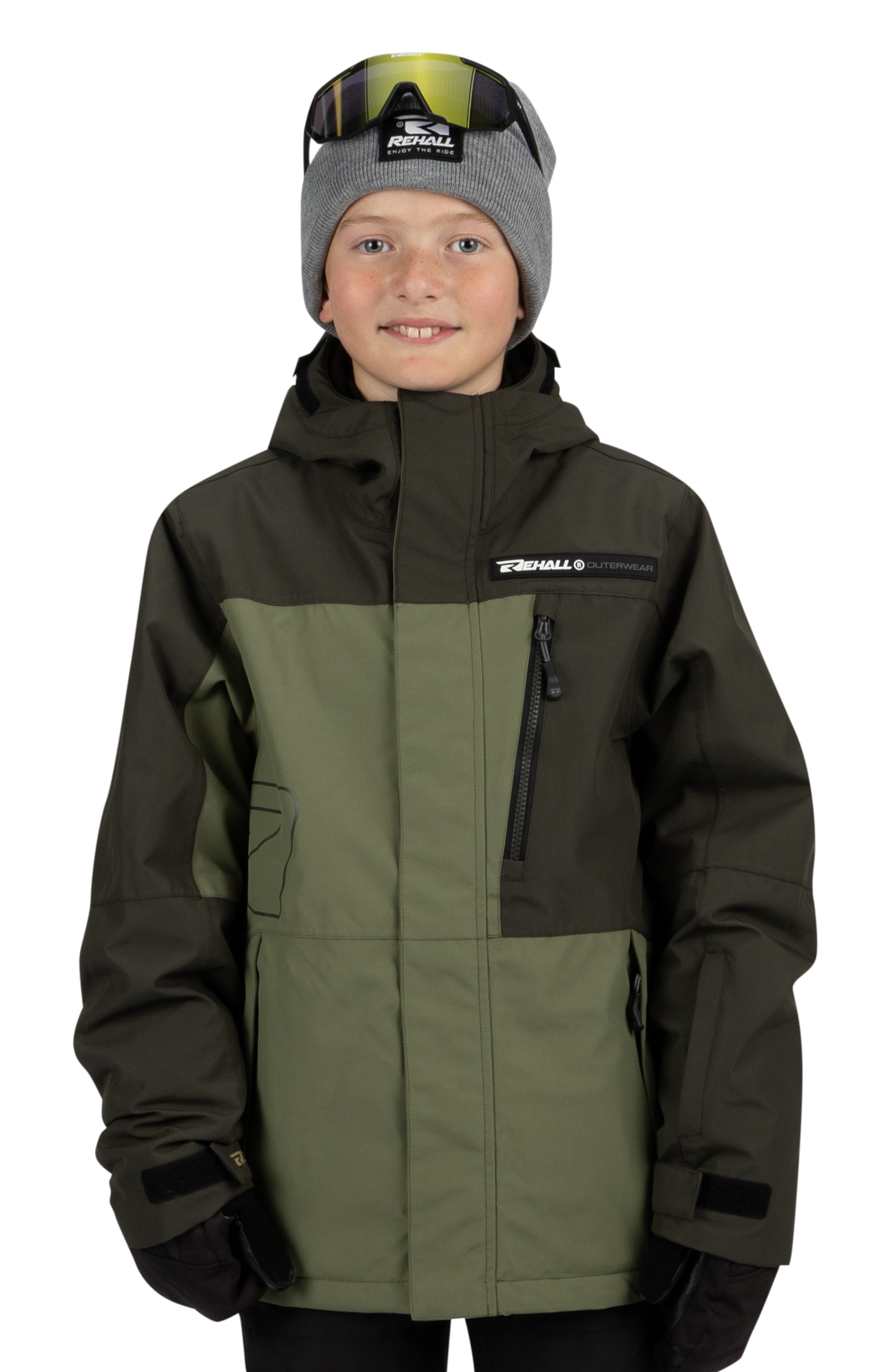 Boys Anorak Junior Rehall Boys Ski Jacket 152 Black